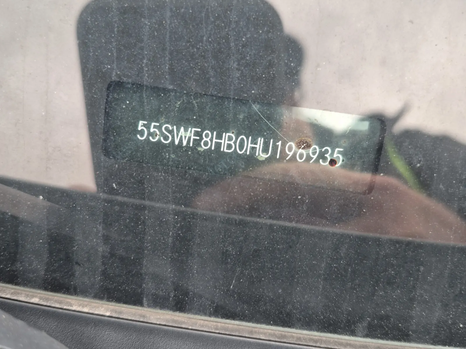Dash VIN Plate Photo