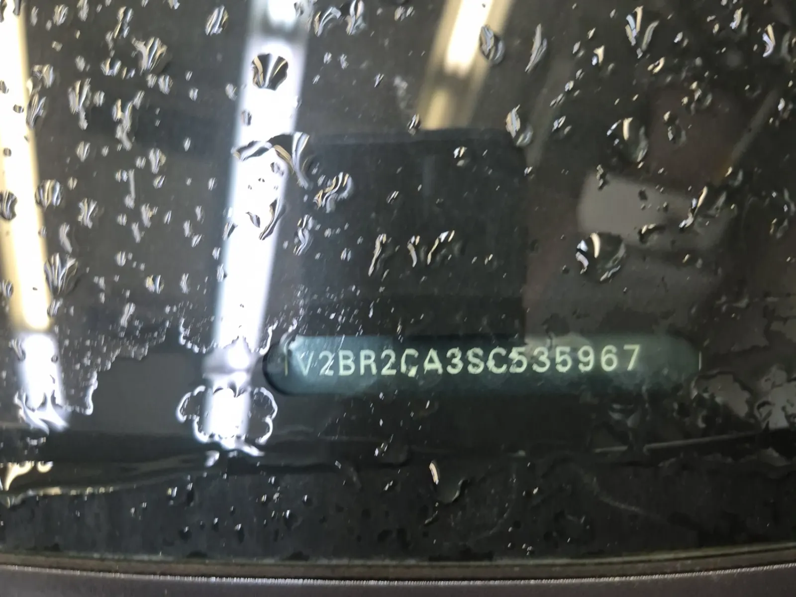 Dash VIN Plate Photo