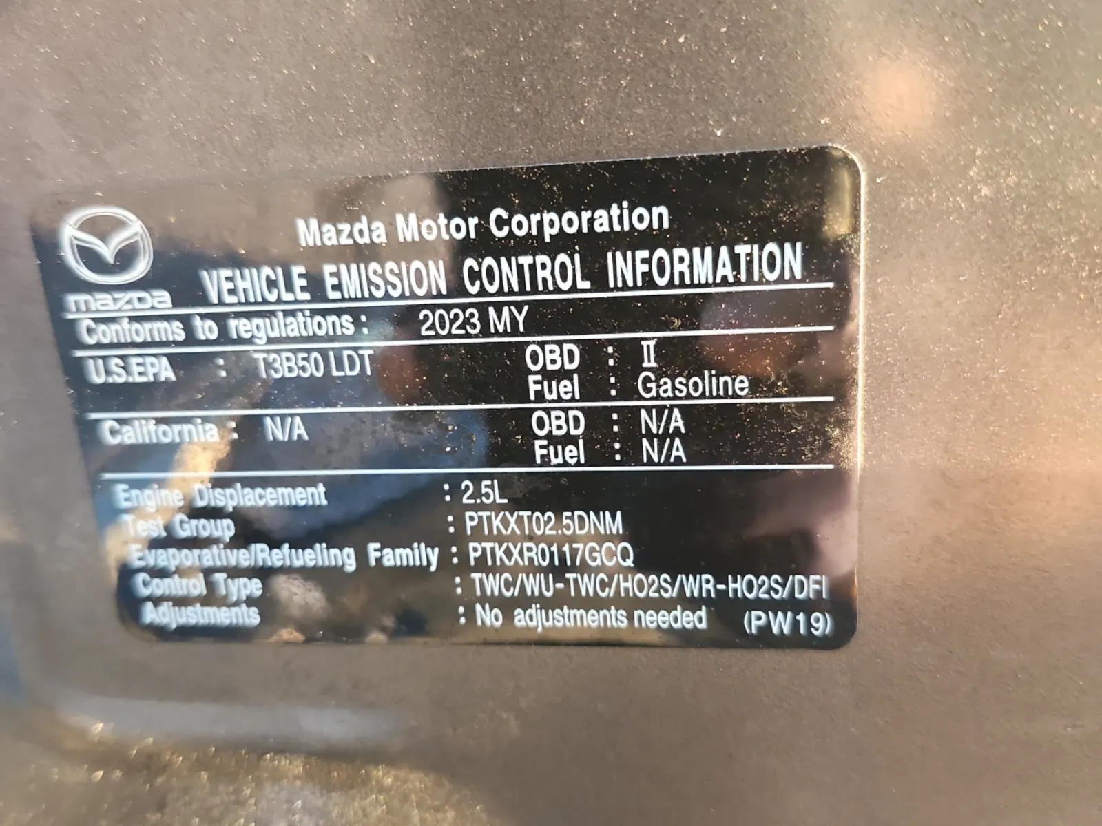 Emission Sticker Photo