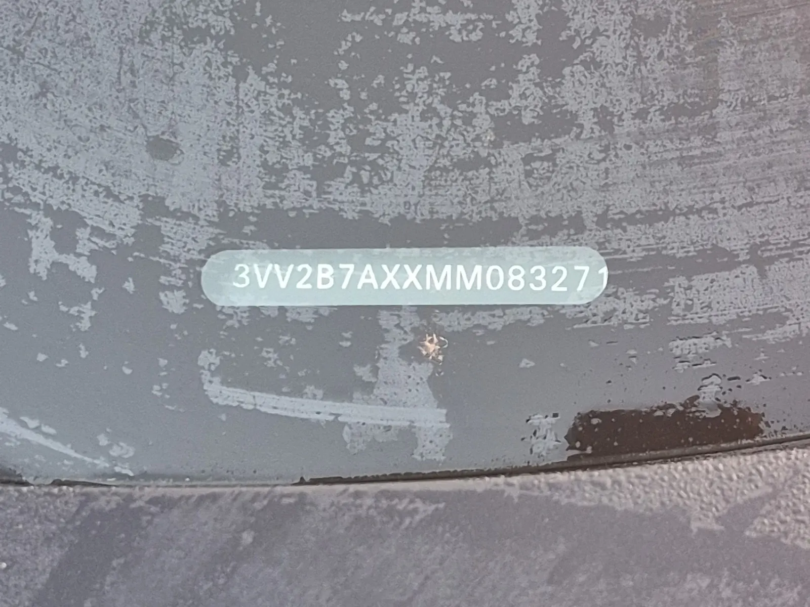 Dash VIN Plate Photo