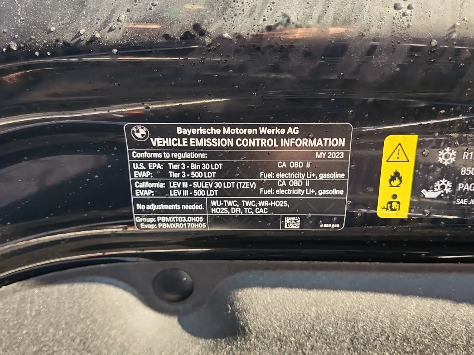 Emission Sticker Photo