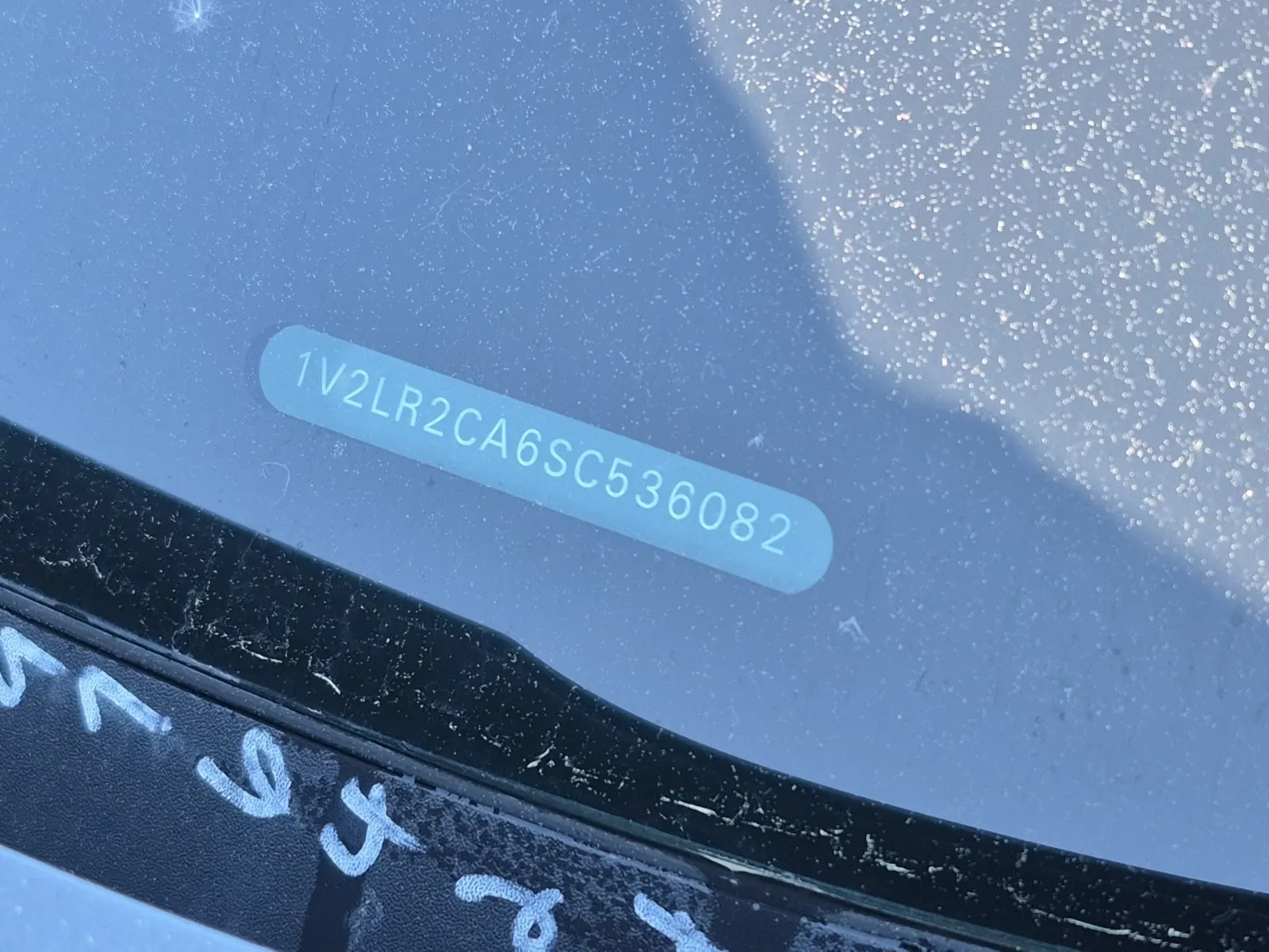 Dash VIN Plate Photo