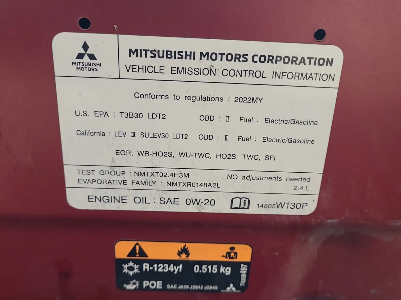 Emission Sticker Photo