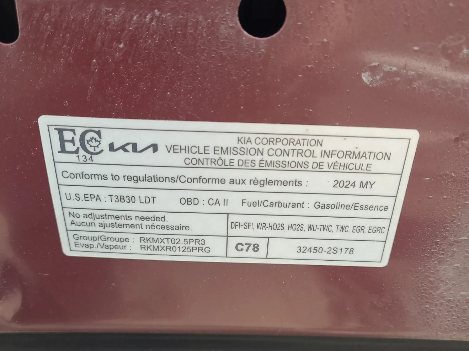 Emission Sticker Photo