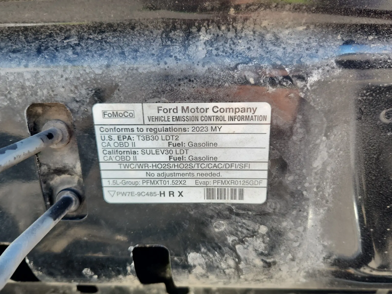 Emission Sticker Photo