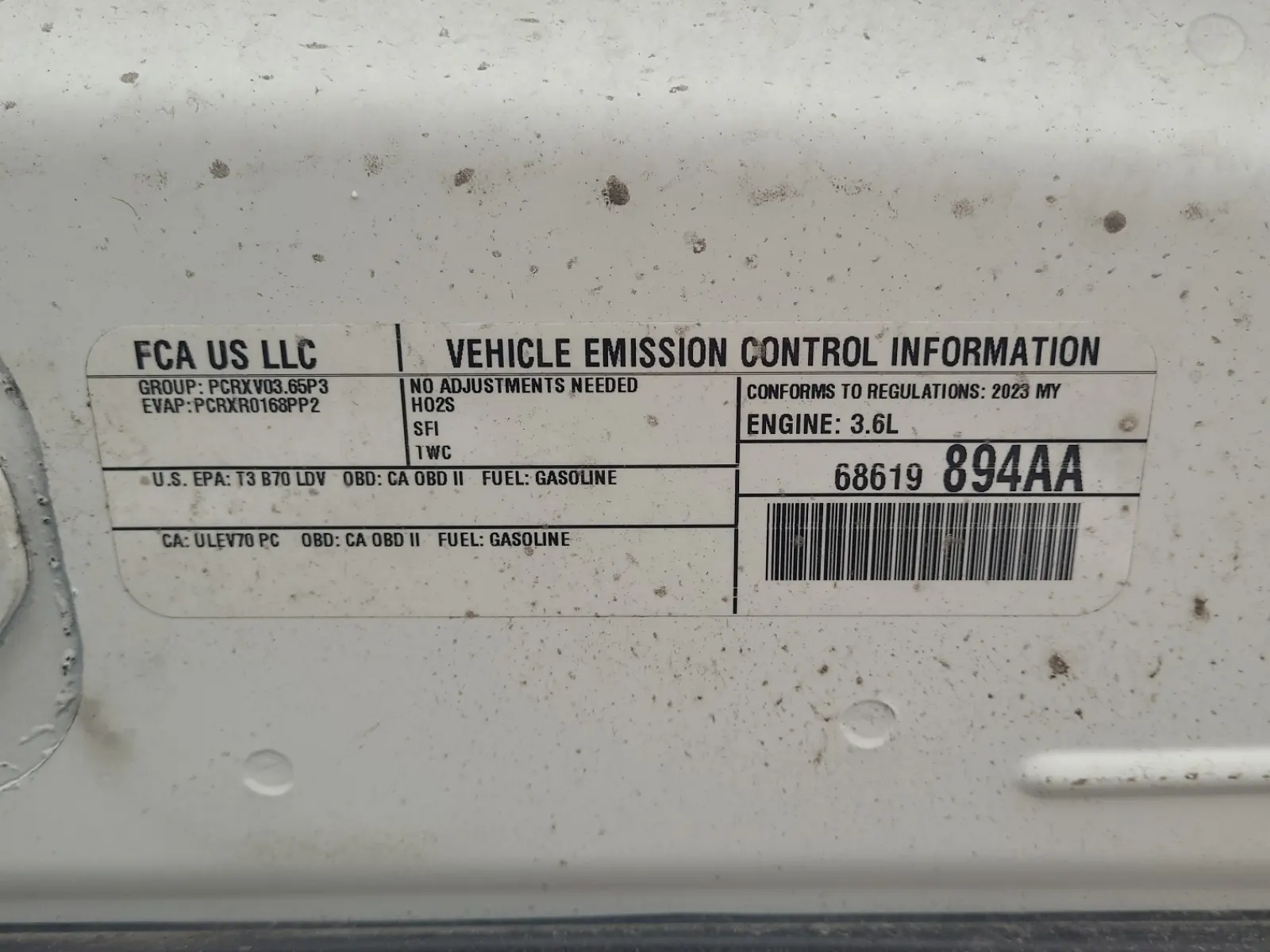 Emission Sticker Photo