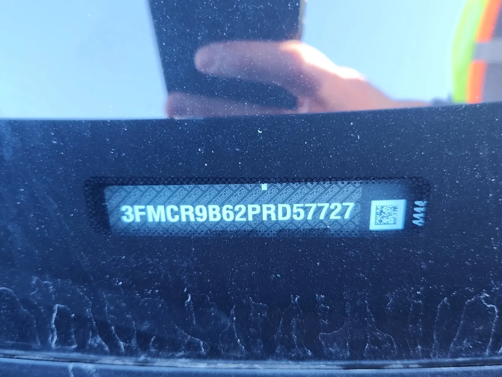 Dash VIN Plate Photo