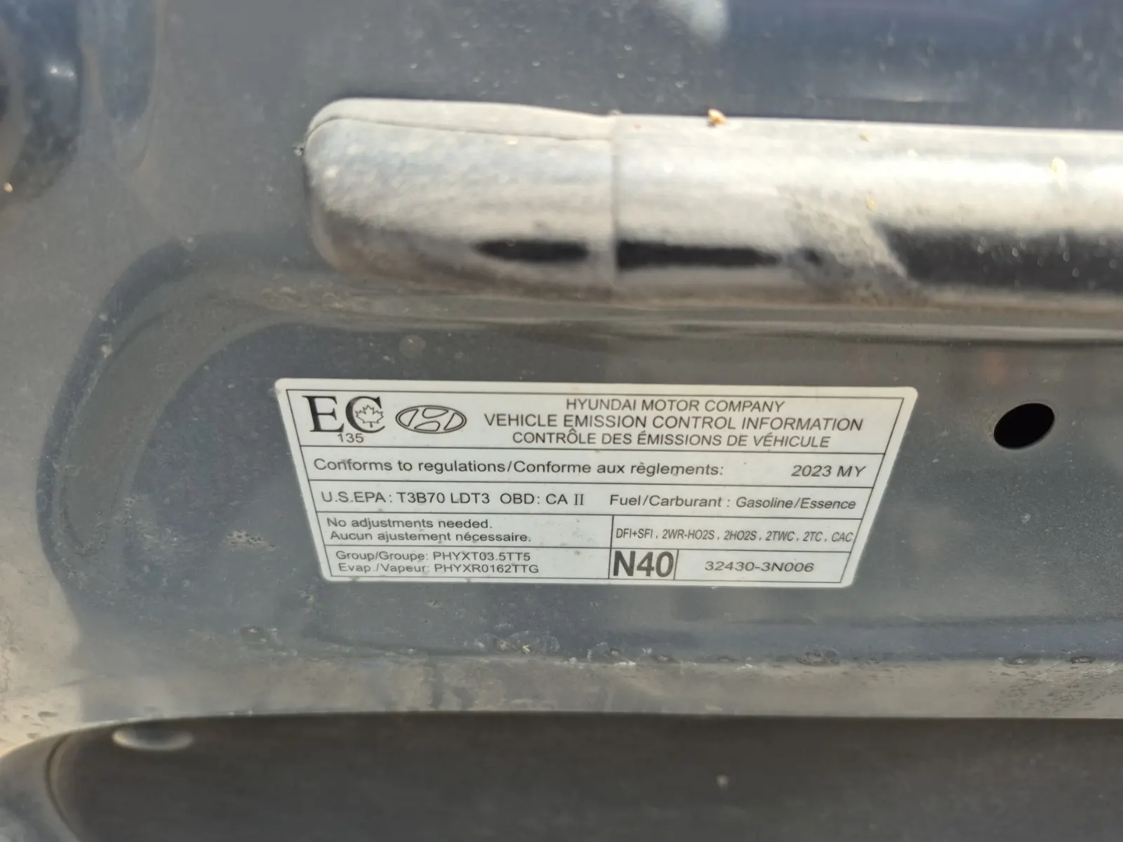 Emission Sticker Photo