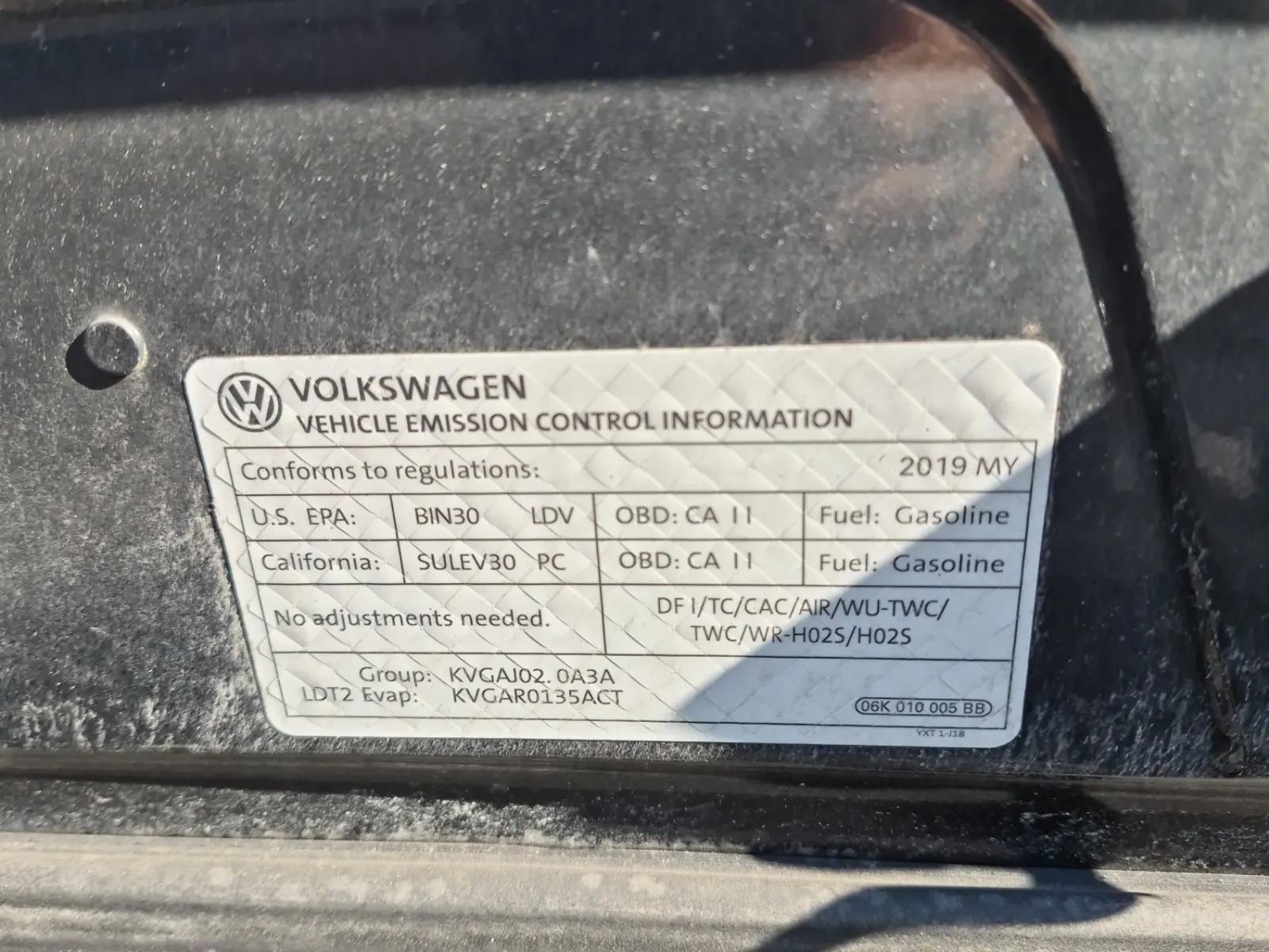 Emission Sticker Photo