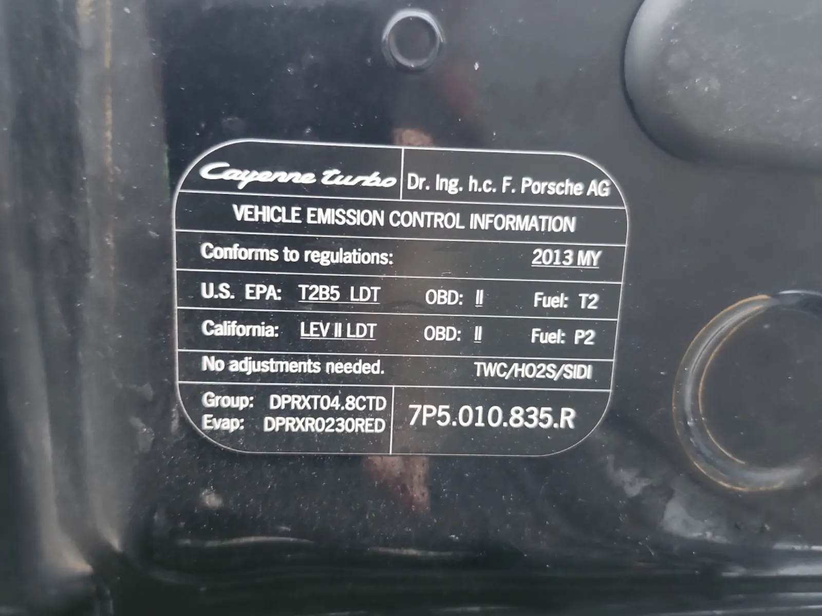 Emission Sticker Photo