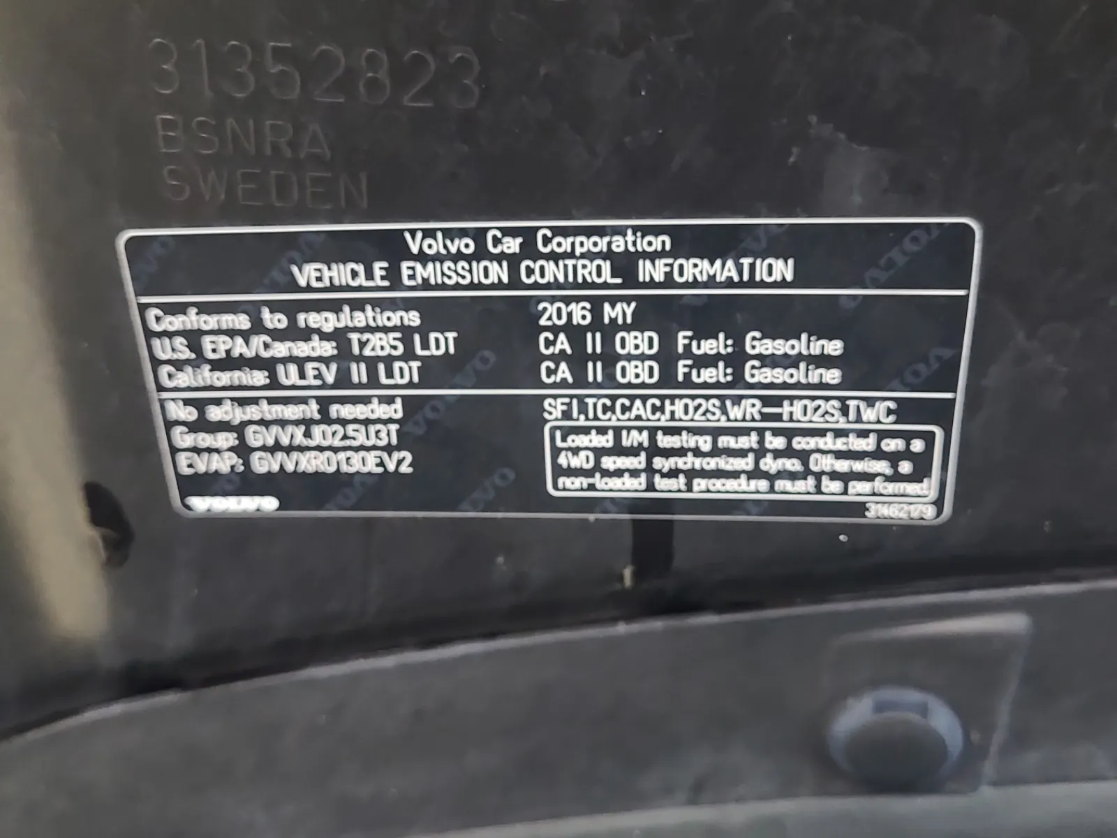 Emission Sticker Photo