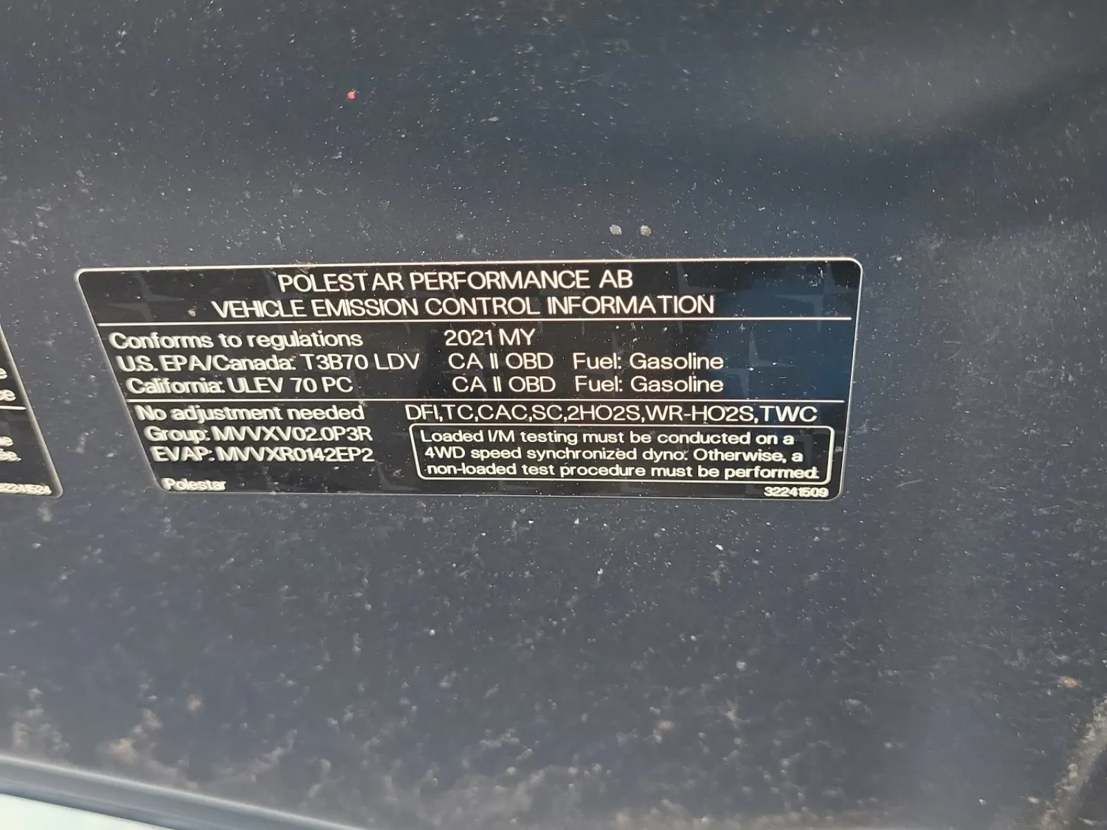 Emission Sticker Photo
