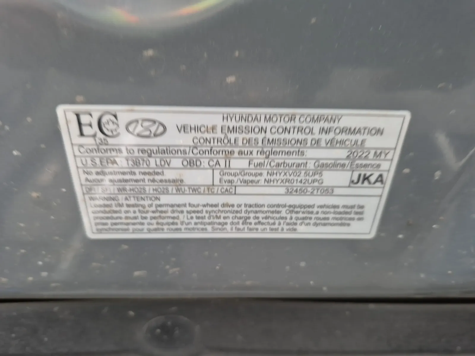 Emission Sticker Photo