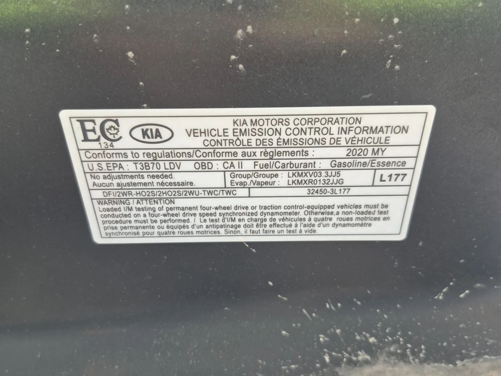 Emission Sticker Photo