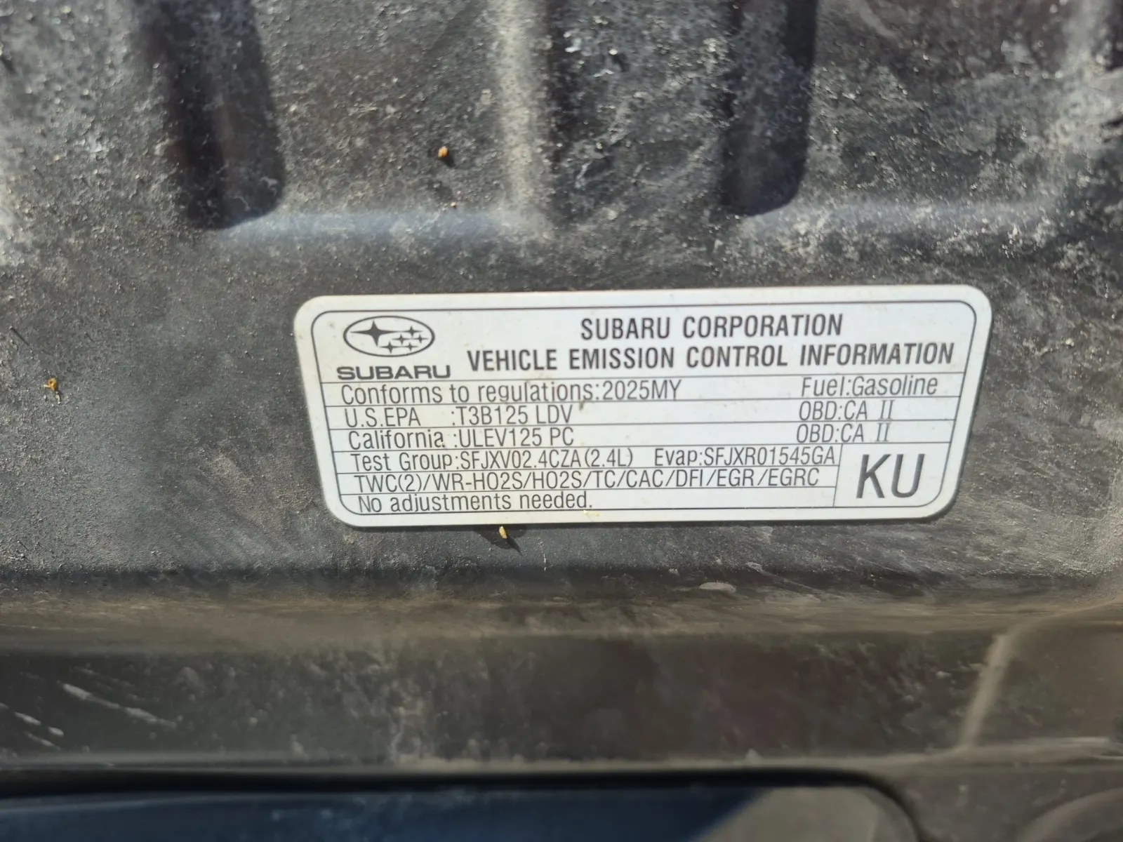 Emission Sticker Photo
