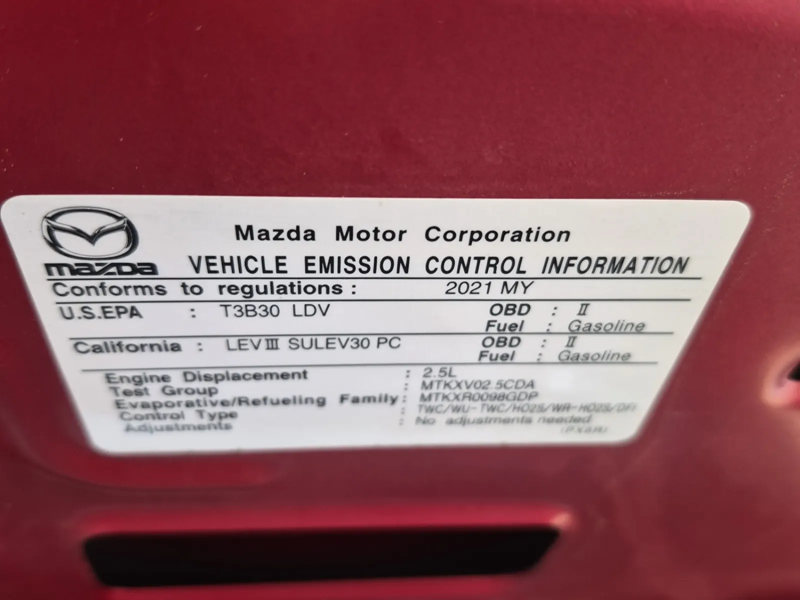 Emission Sticker Photo