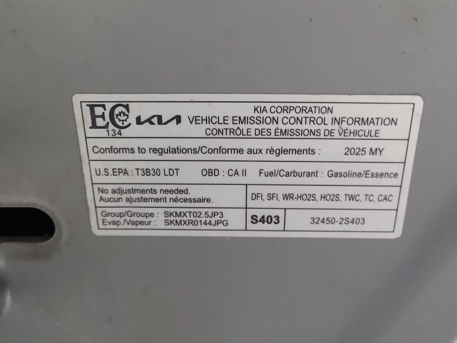 Emission Sticker Photo