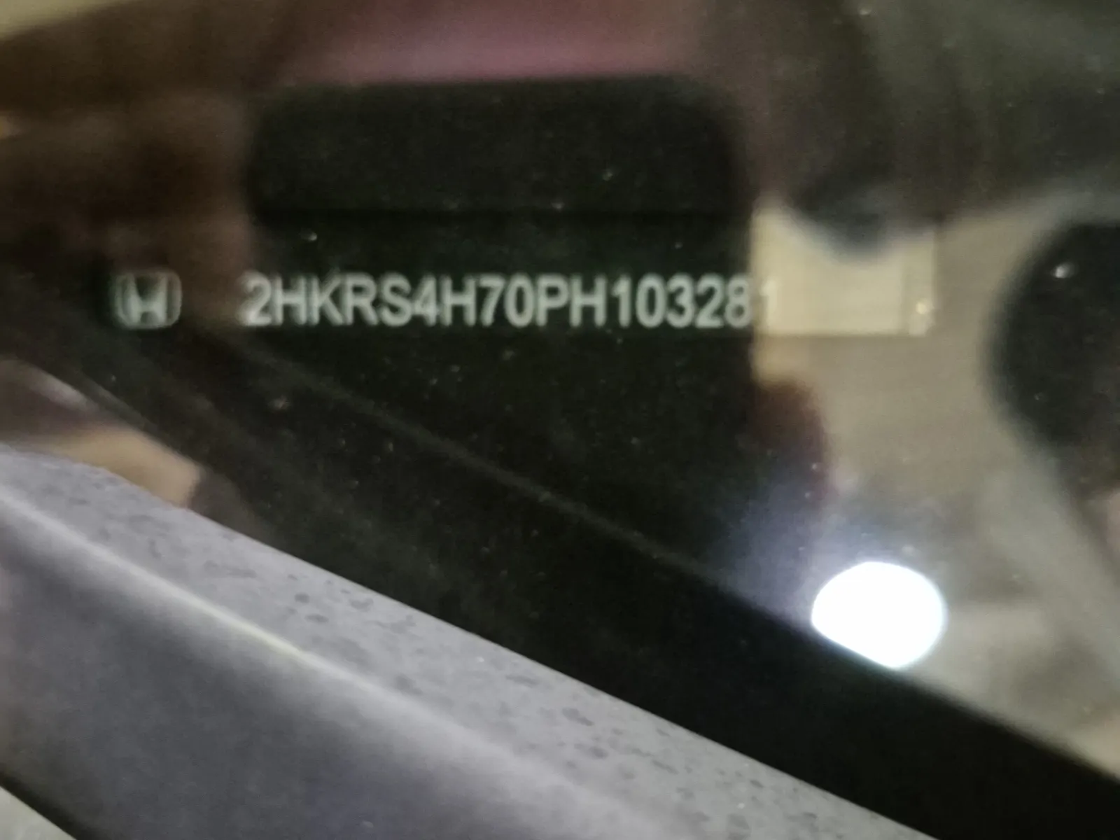 Dash VIN Plate Photo