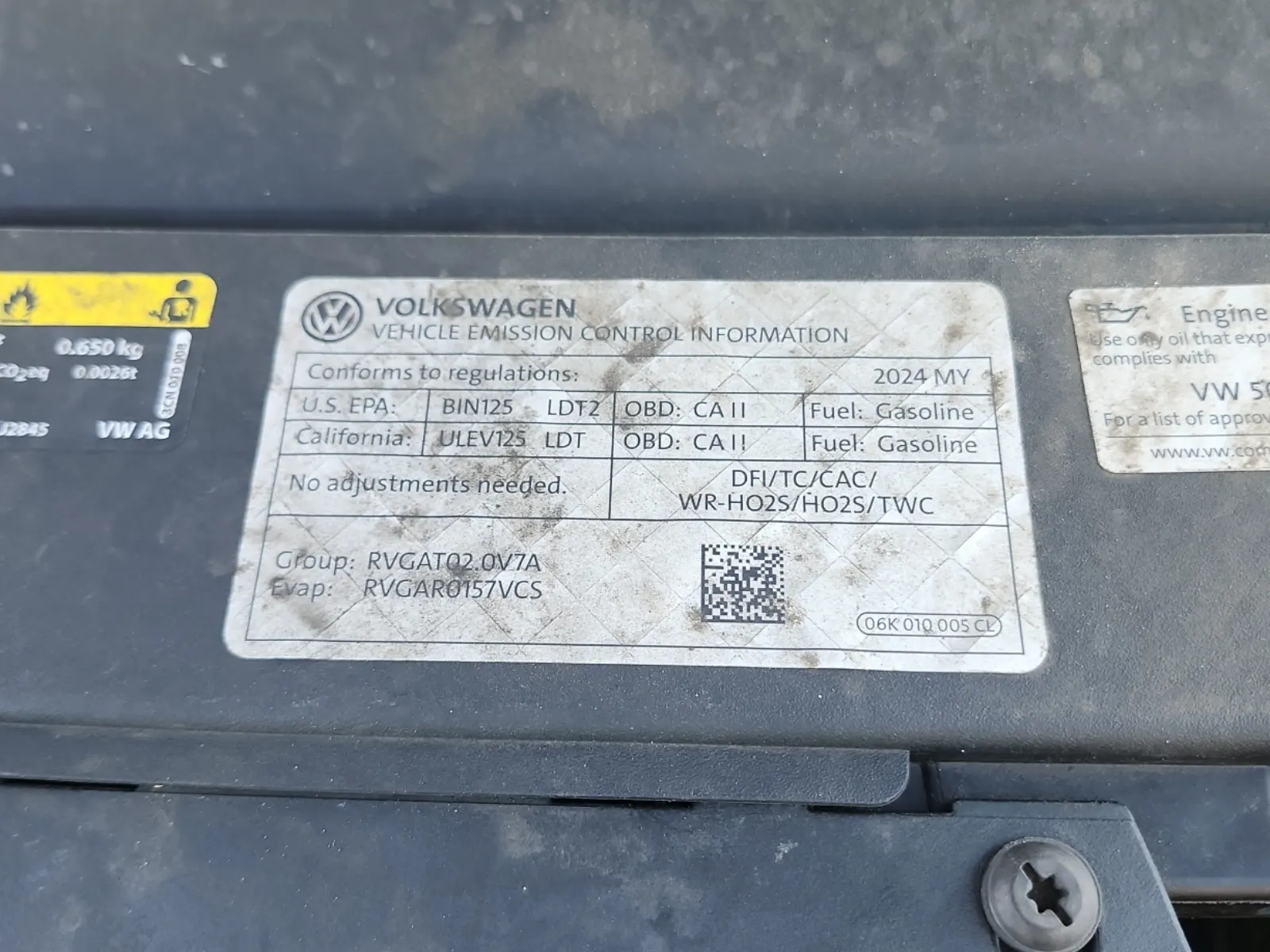 Emission Sticker Photo