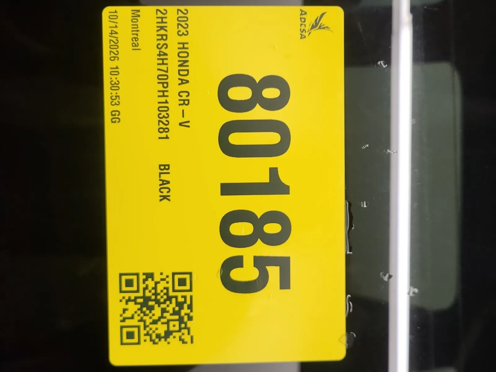Inventory Label Photo