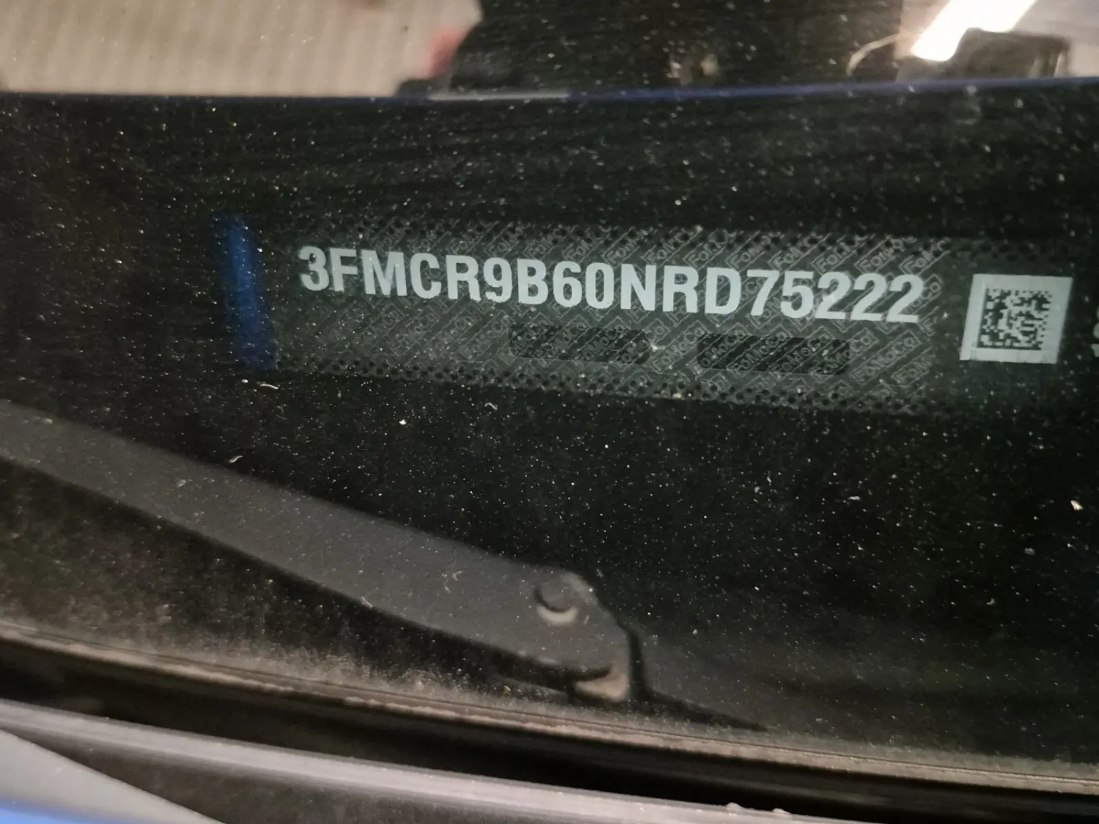 Dash VIN Plate Photo