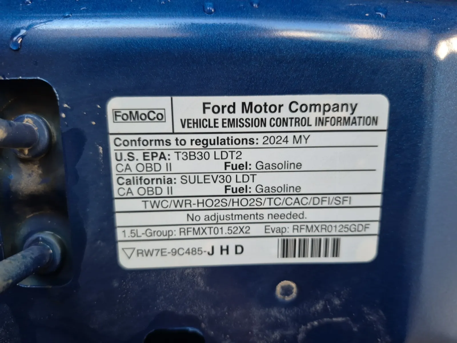 Emission Sticker Photo