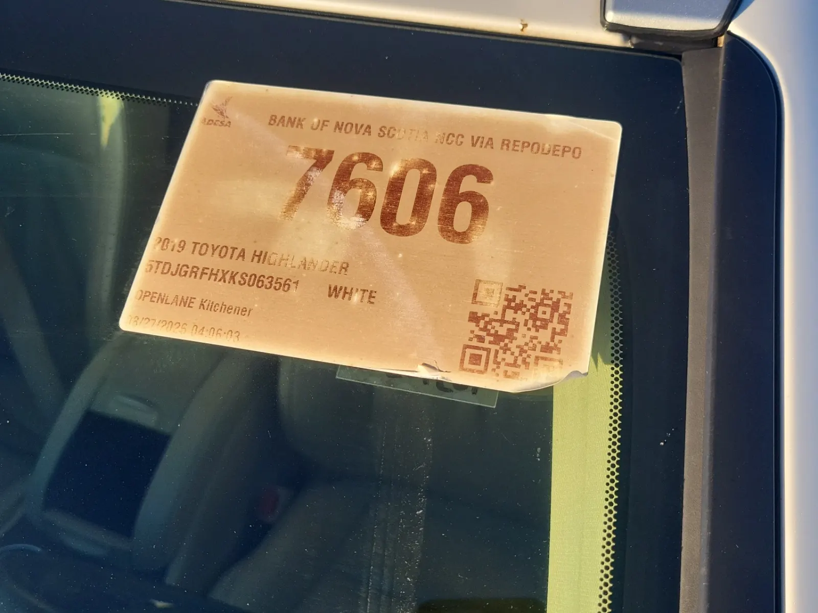 Inventory Label Photo