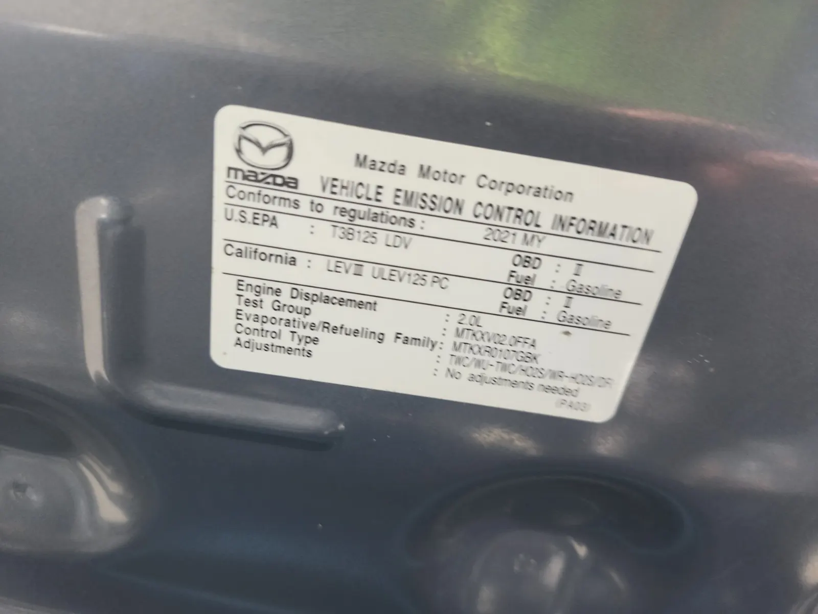 Emission Sticker Photo