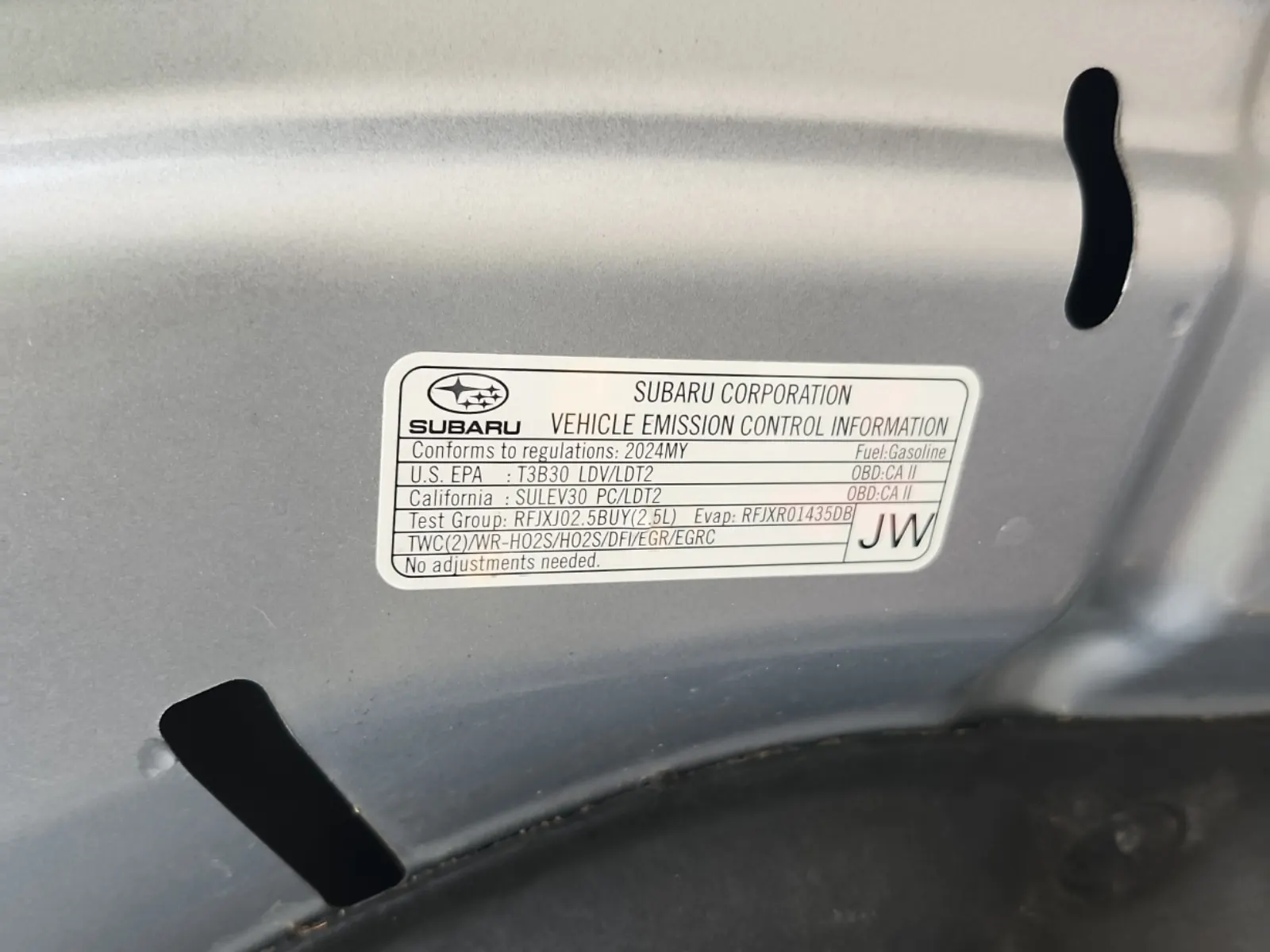 Emission Sticker Photo