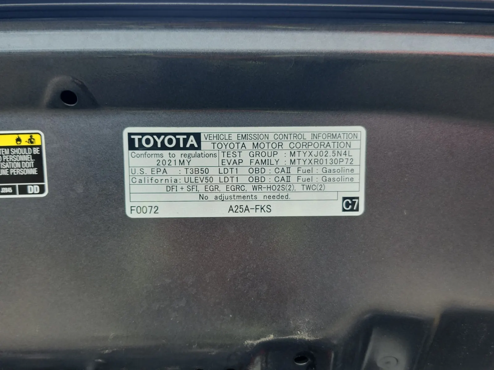 Emission Sticker Photo