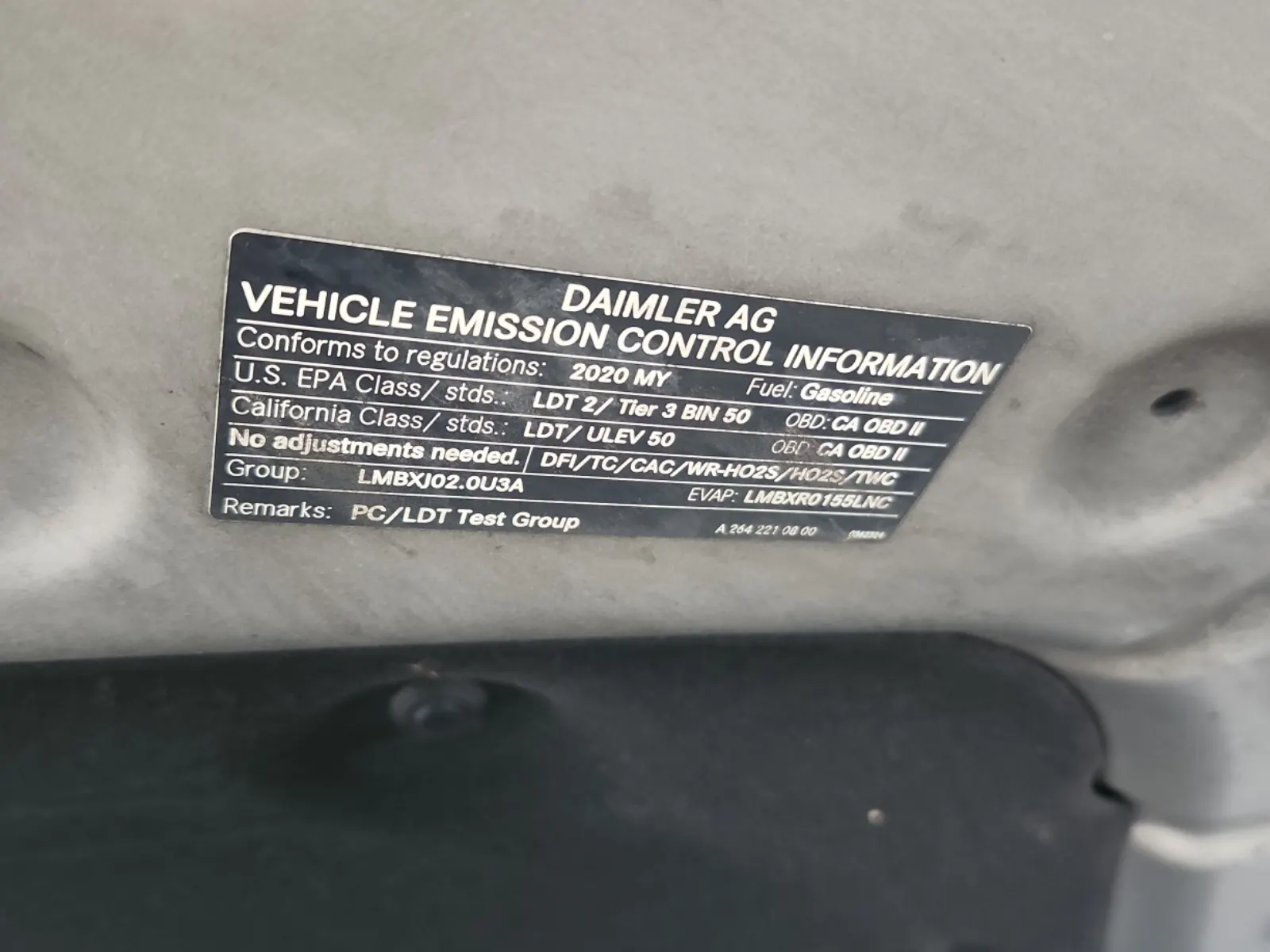 Emission Sticker Photo