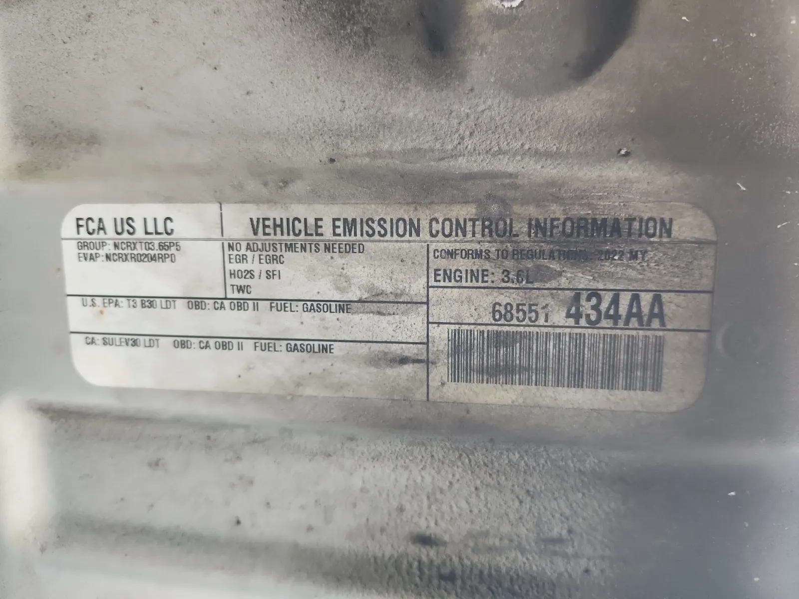 Emission Sticker Photo