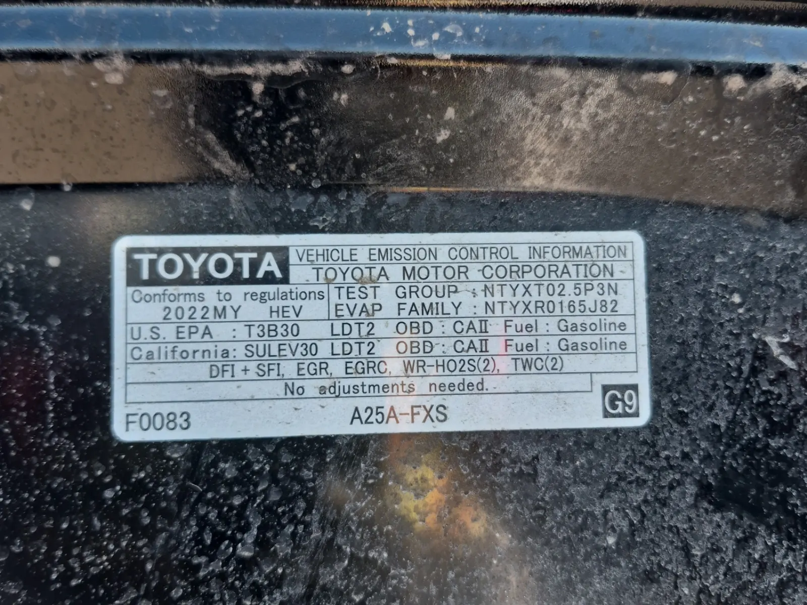 Emission Sticker Photo