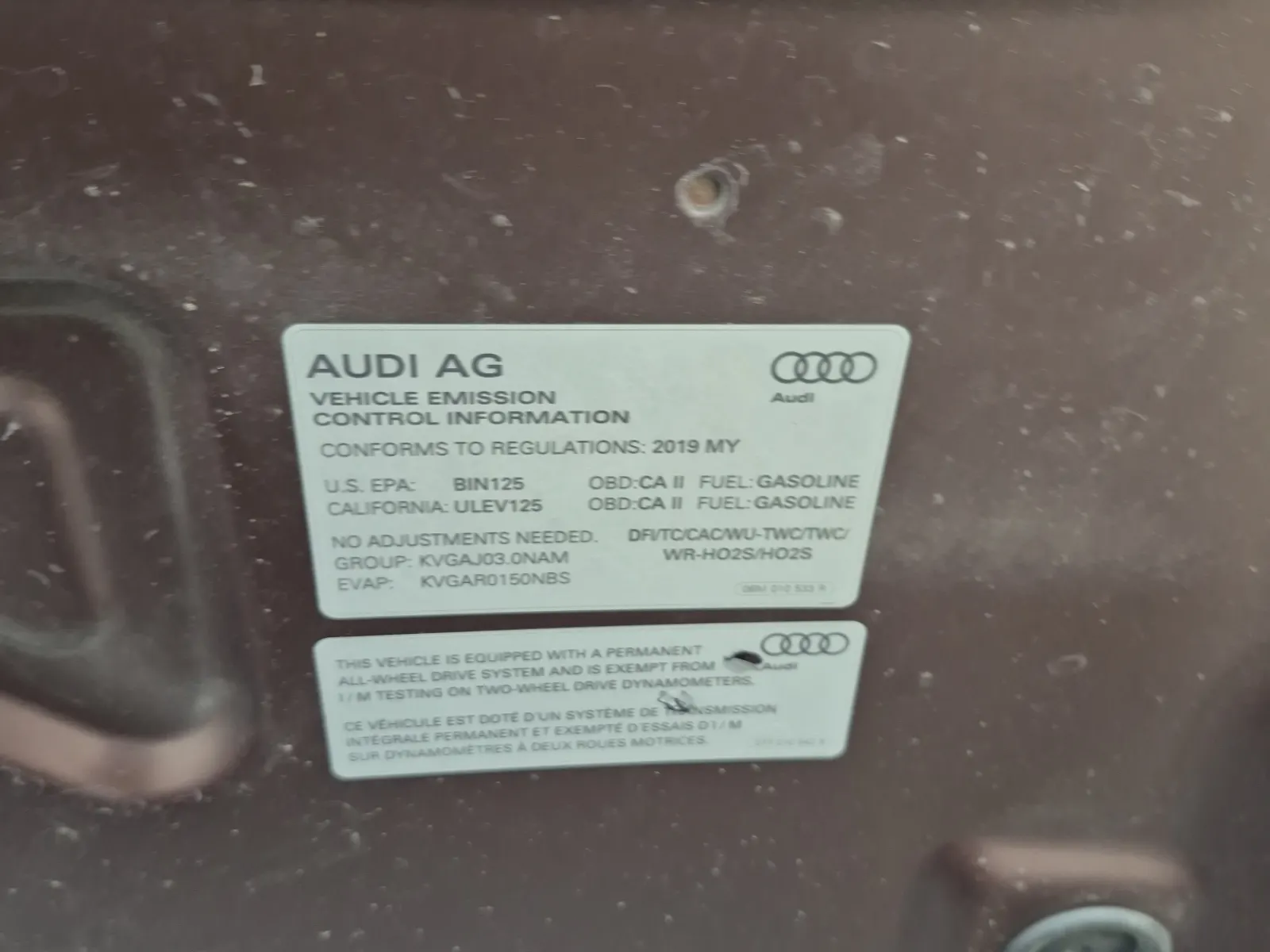 Emission Sticker Photo