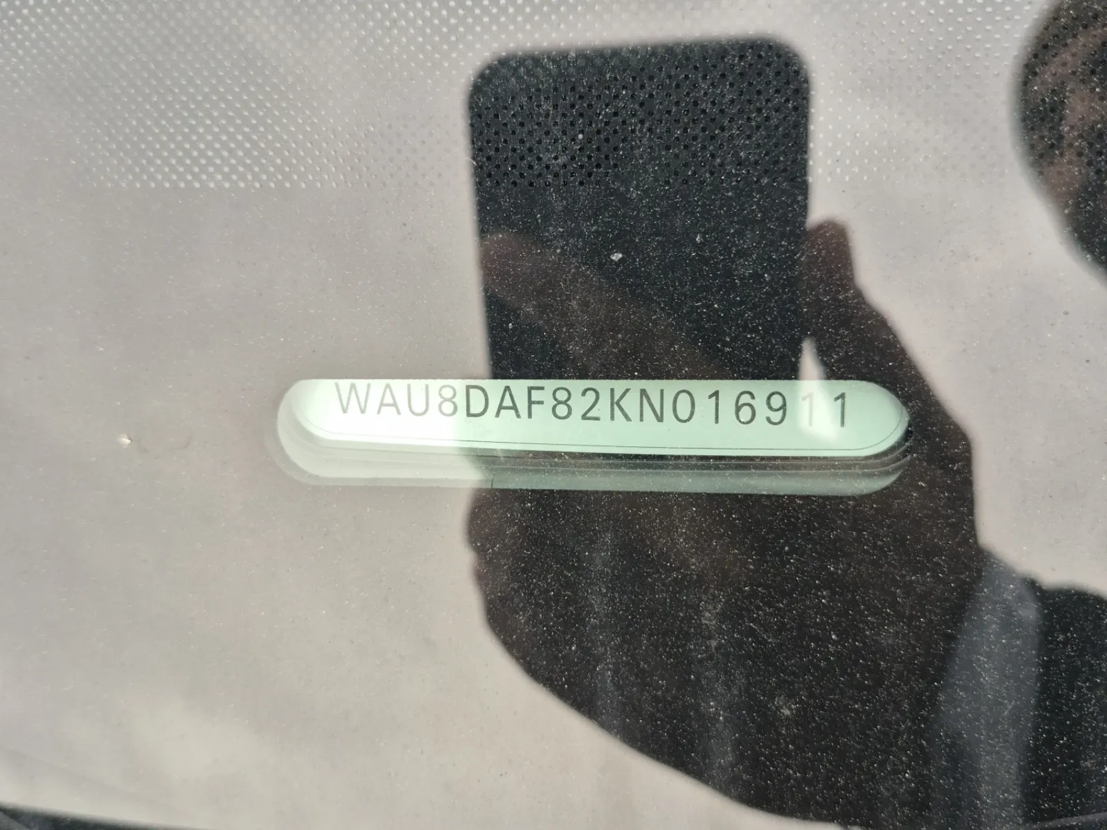 Dash VIN Plate Photo