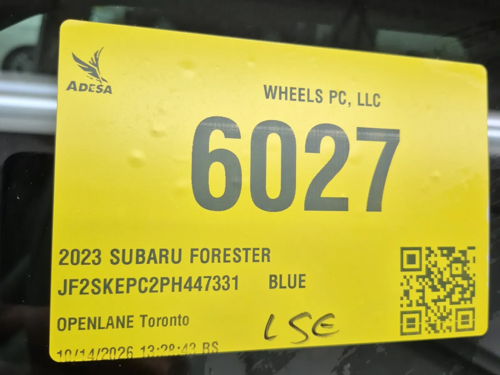 Inventory Label Photo