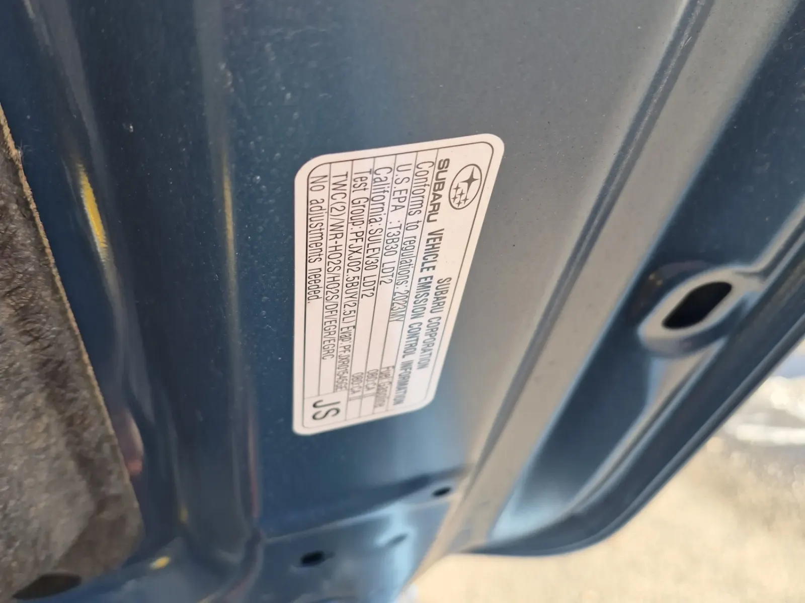 Emission Sticker Photo