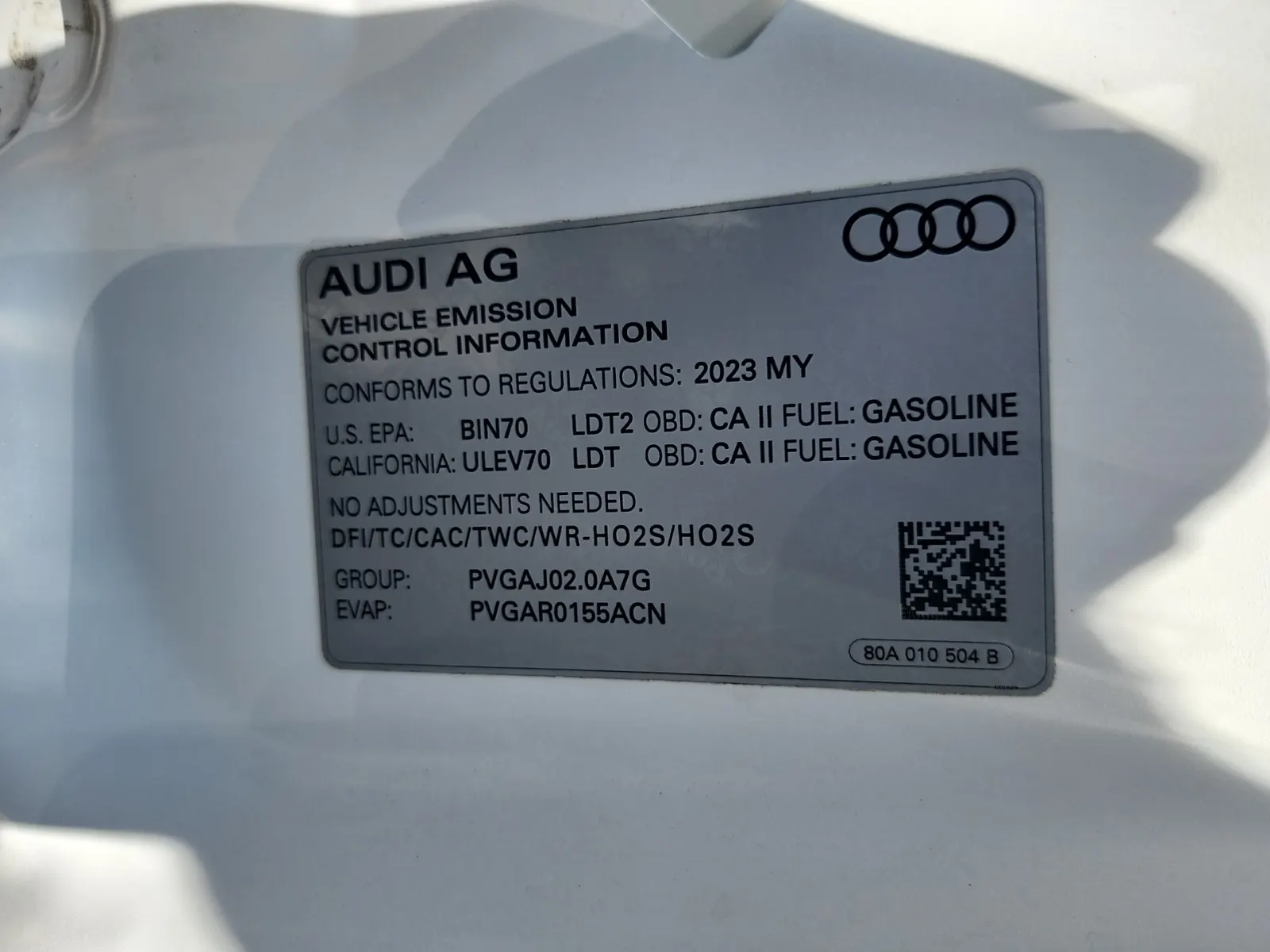 Emission Sticker Photo