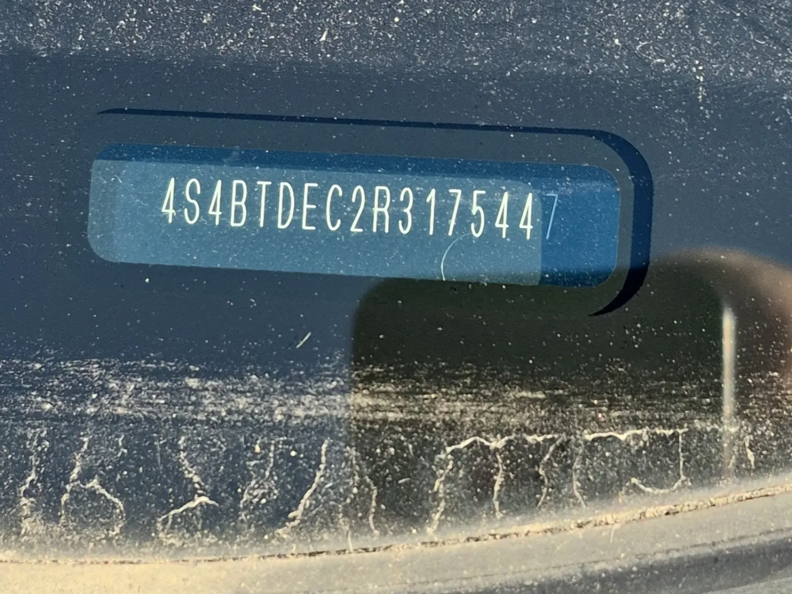 Dash VIN Plate Photo