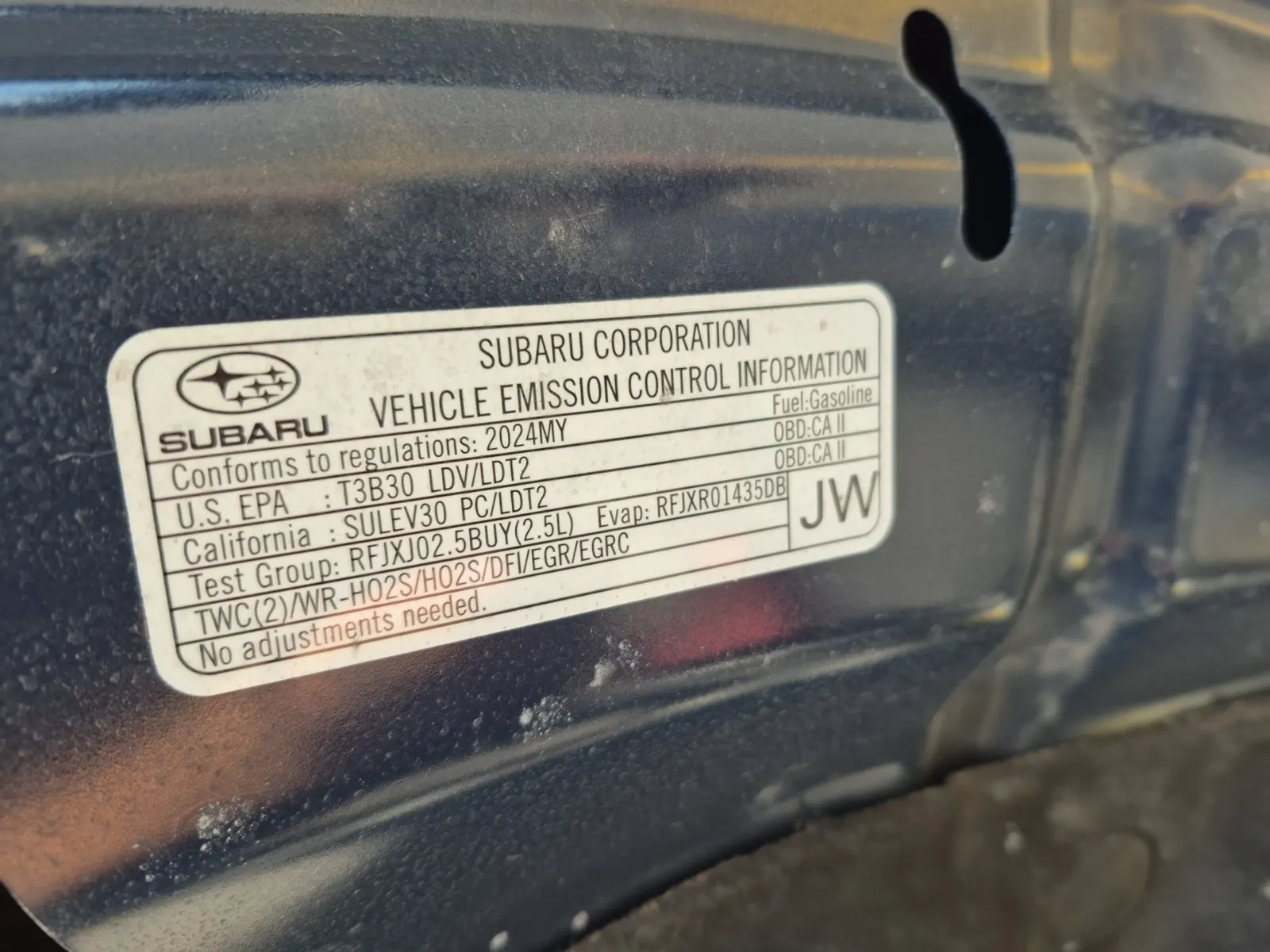 Emission Sticker Photo