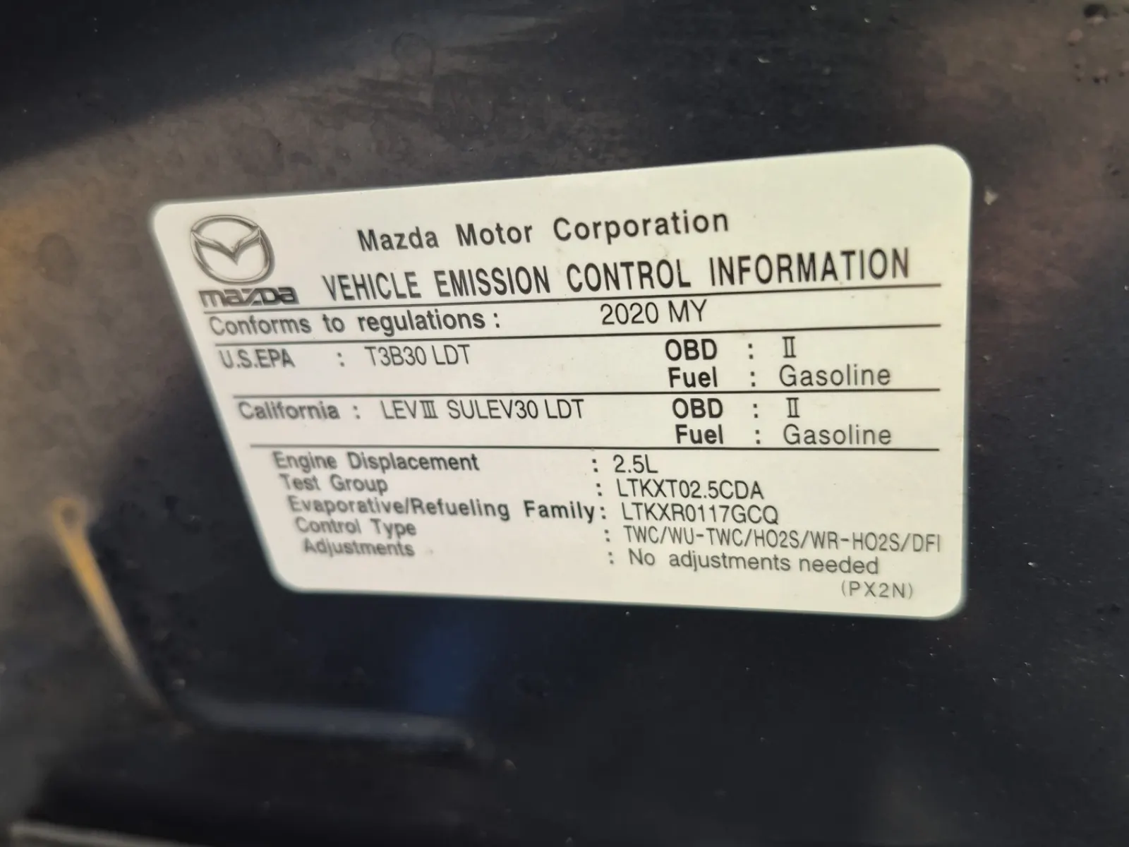 Emission Sticker Photo