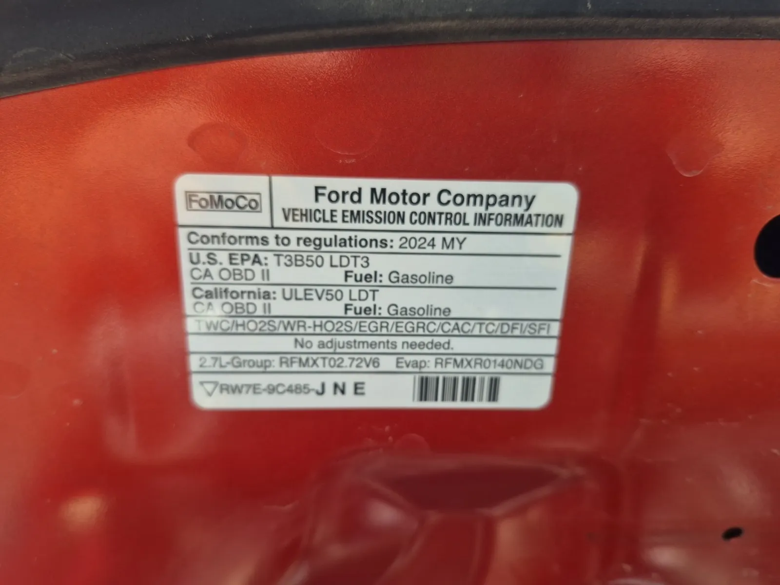 Emission Sticker Photo