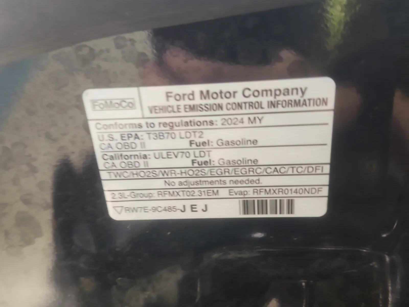 Emission Sticker Photo