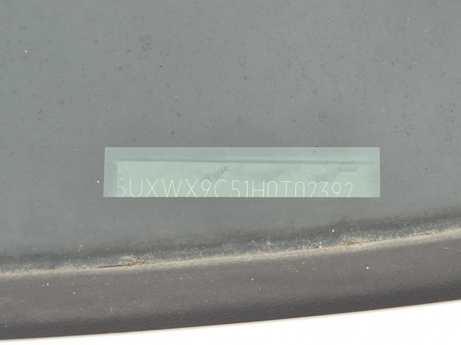 Dash VIN Plate Photo