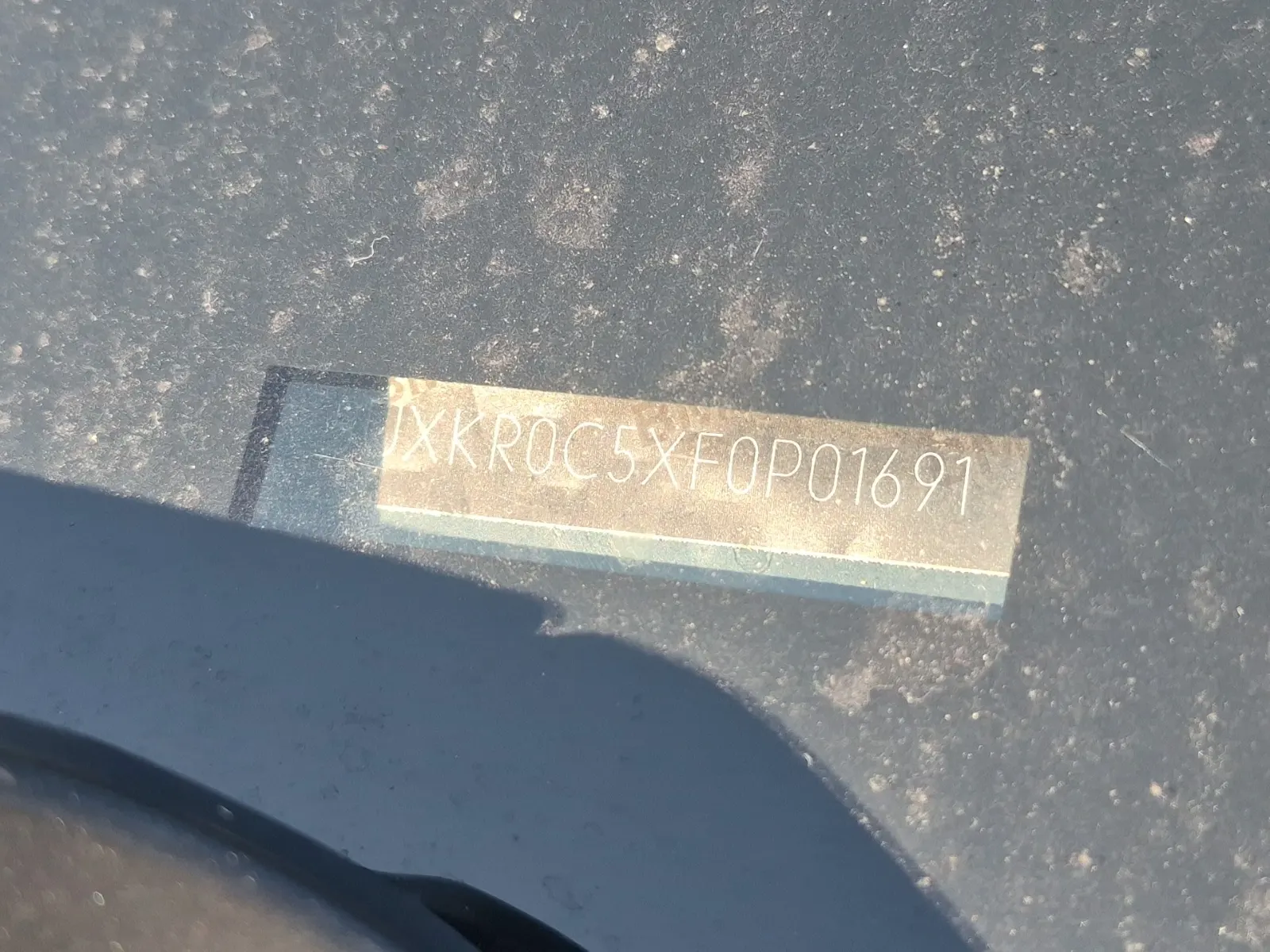 Dash VIN Plate Photo