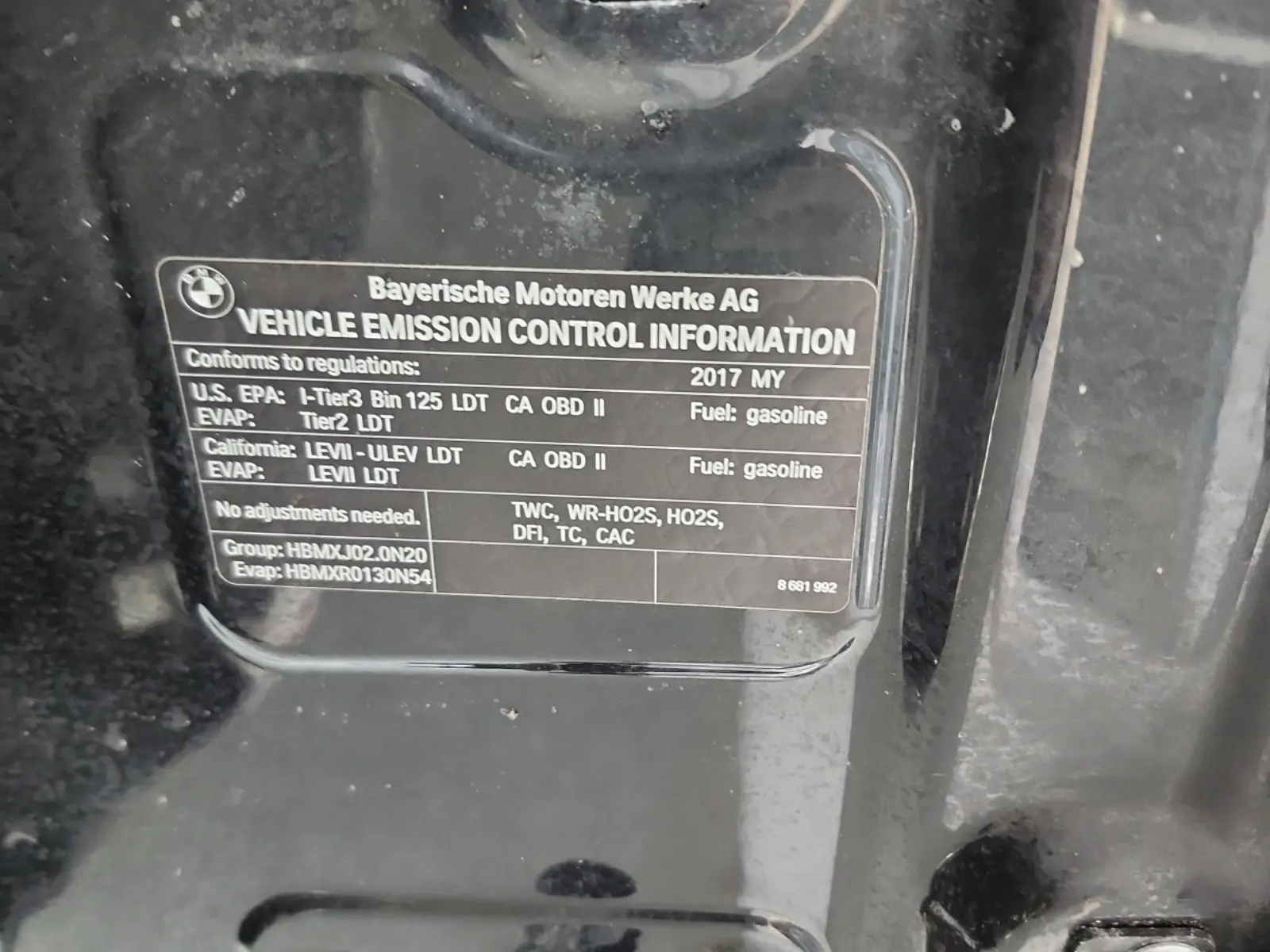 Emission Sticker Photo