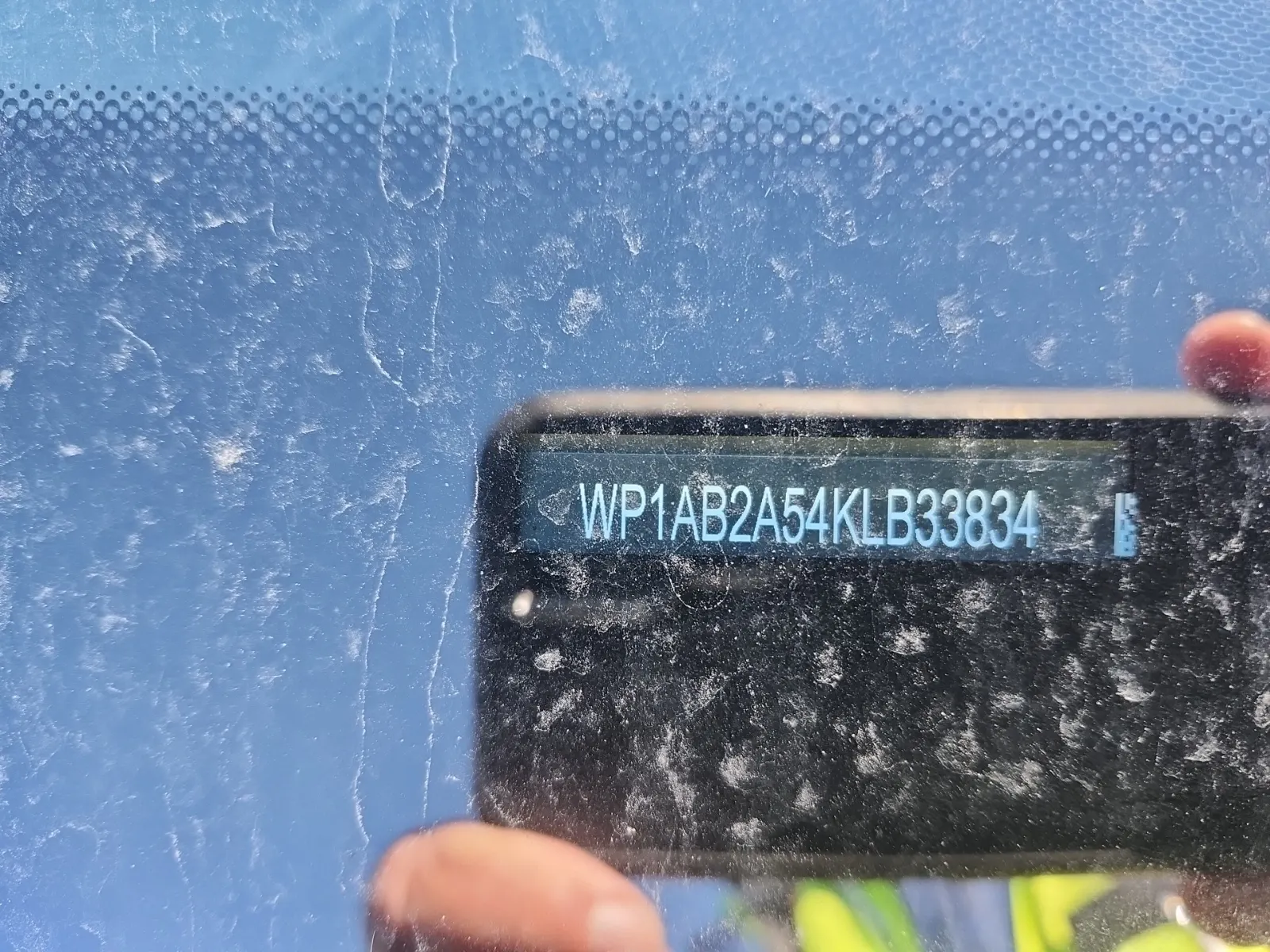 Dash VIN Plate Photo