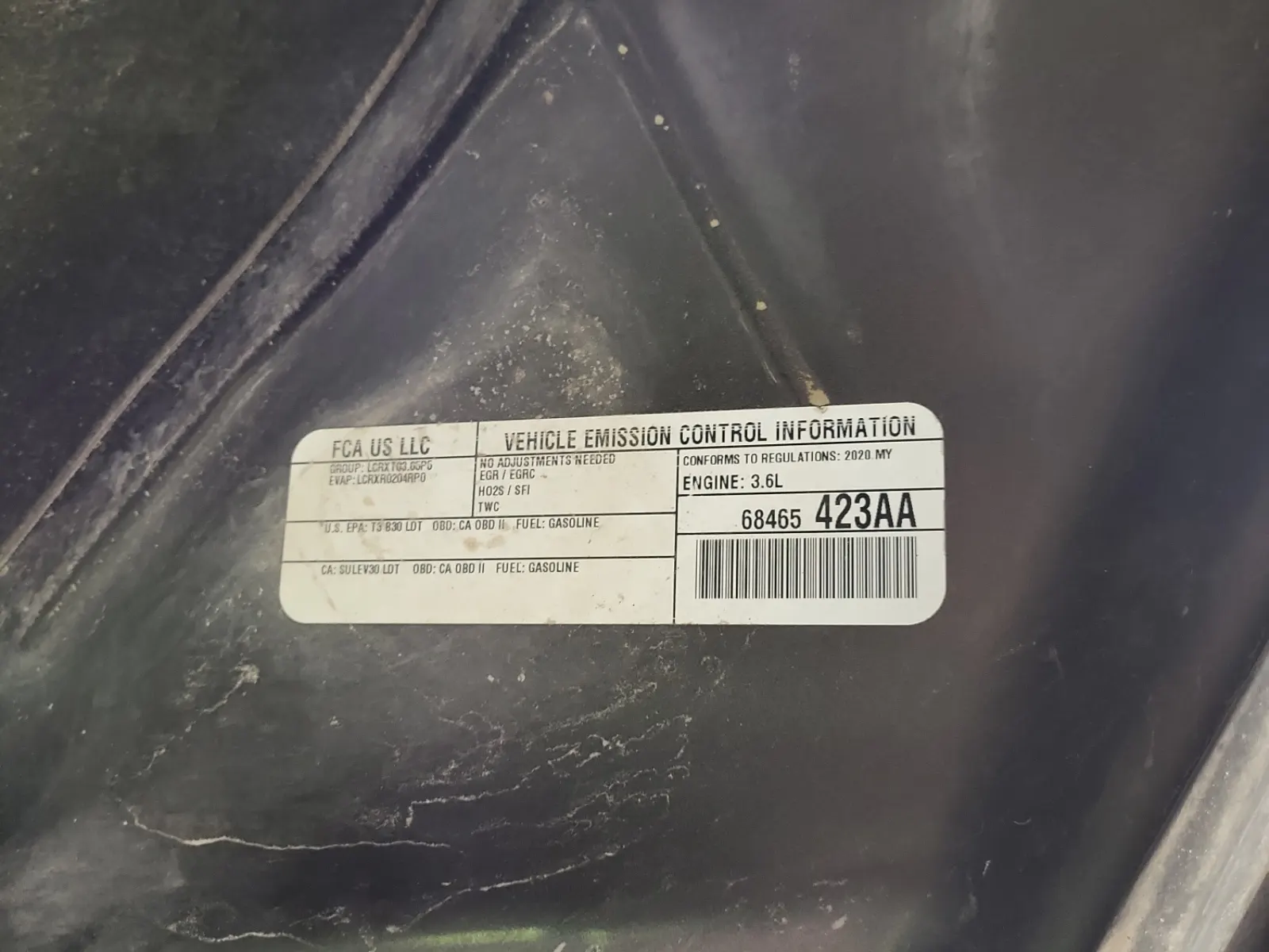 Emission Sticker Photo