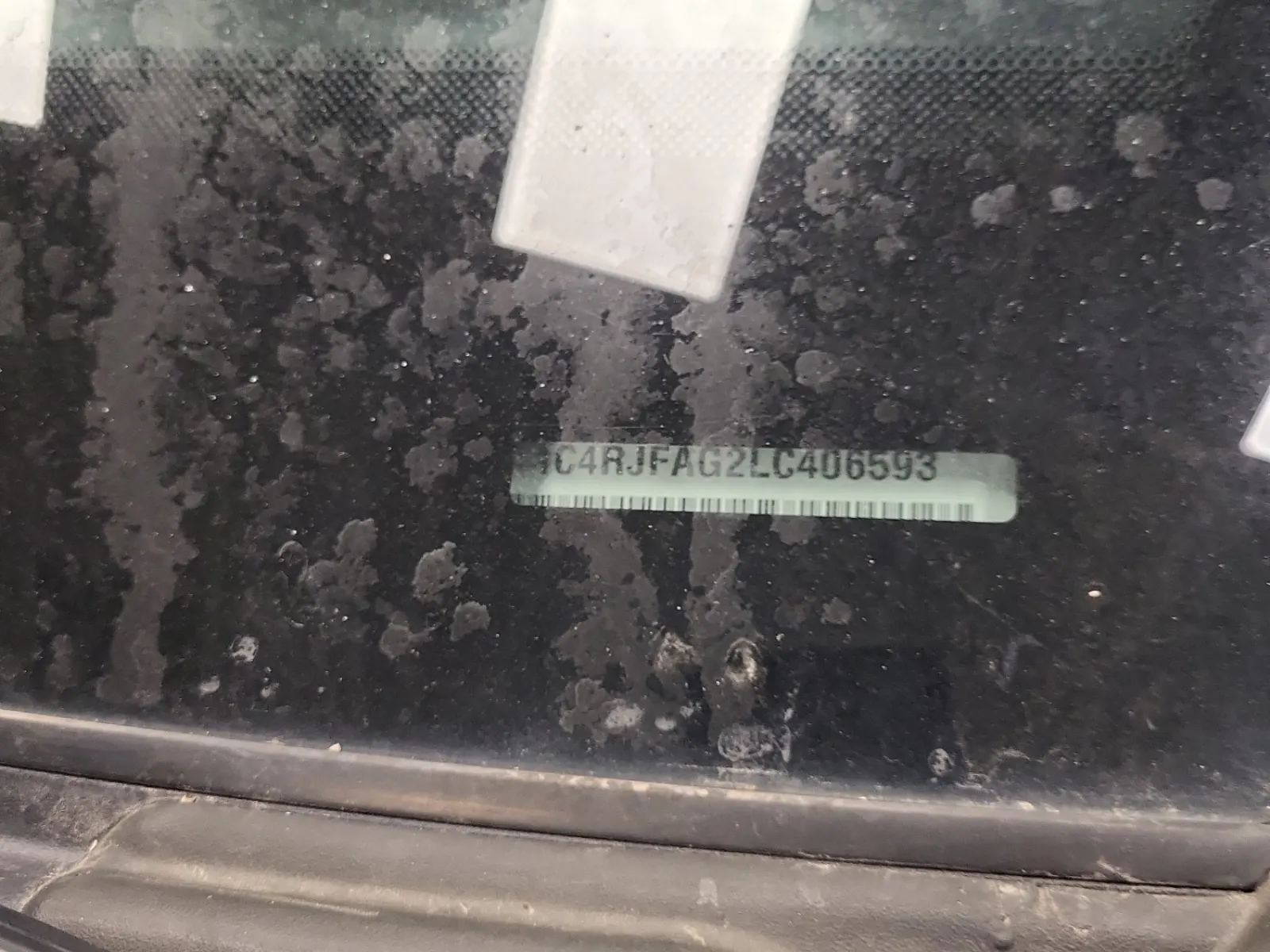Dash VIN Plate Photo