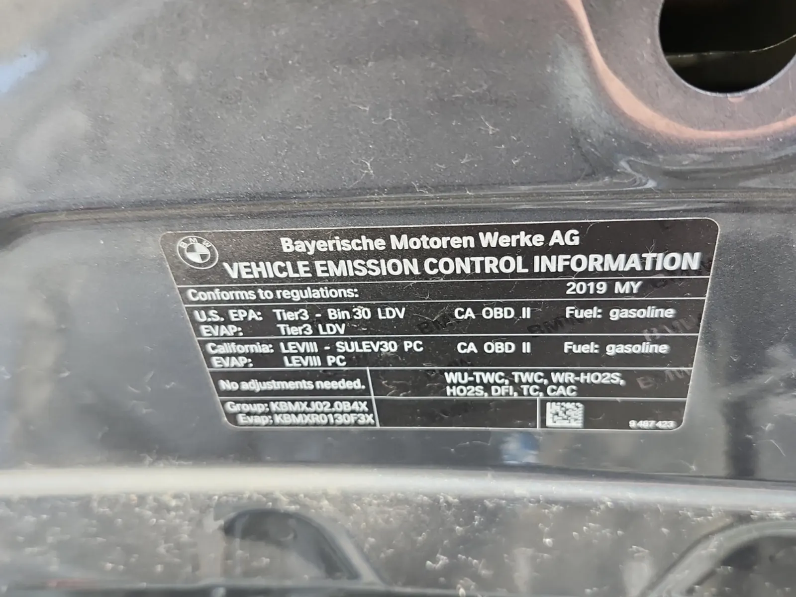 Emission Sticker Photo